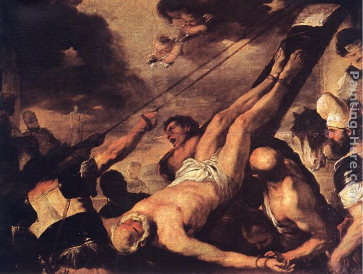 Crucifixion of St. Peter painting - Luca Giordano Crucifixion of St. Peter art painting